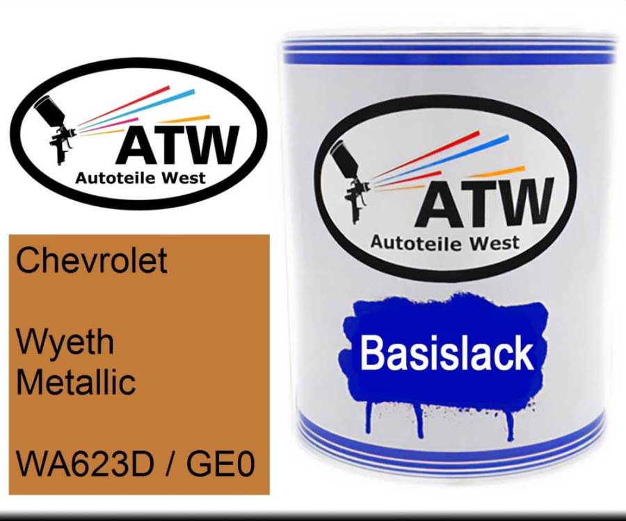 Chevrolet, Wyeth Metallic, WA623D / GE0: 1L Lackdose, von ATW Autoteile West.